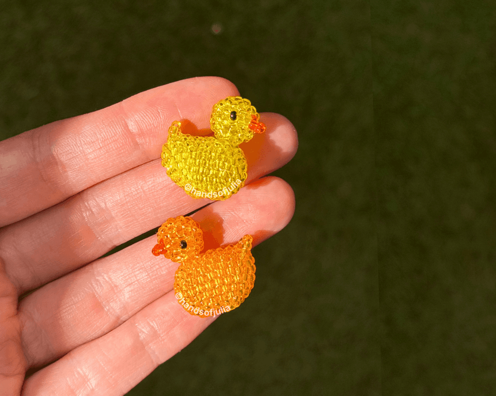 🐤 3D Beaded Rubber Duck PDF Pattern