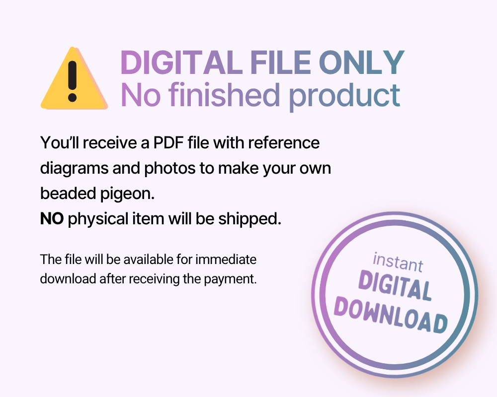 🐦 3D Beaded Pigeon PDF Pattern