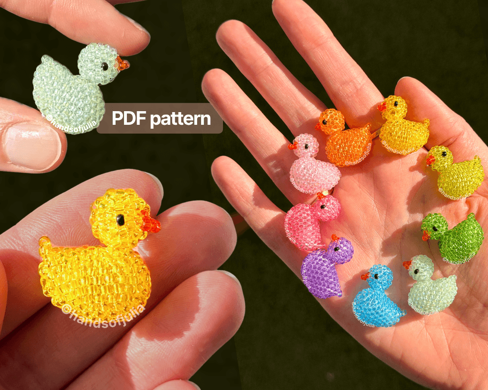 🐤 3D Beaded Rubber Duck PDF Pattern