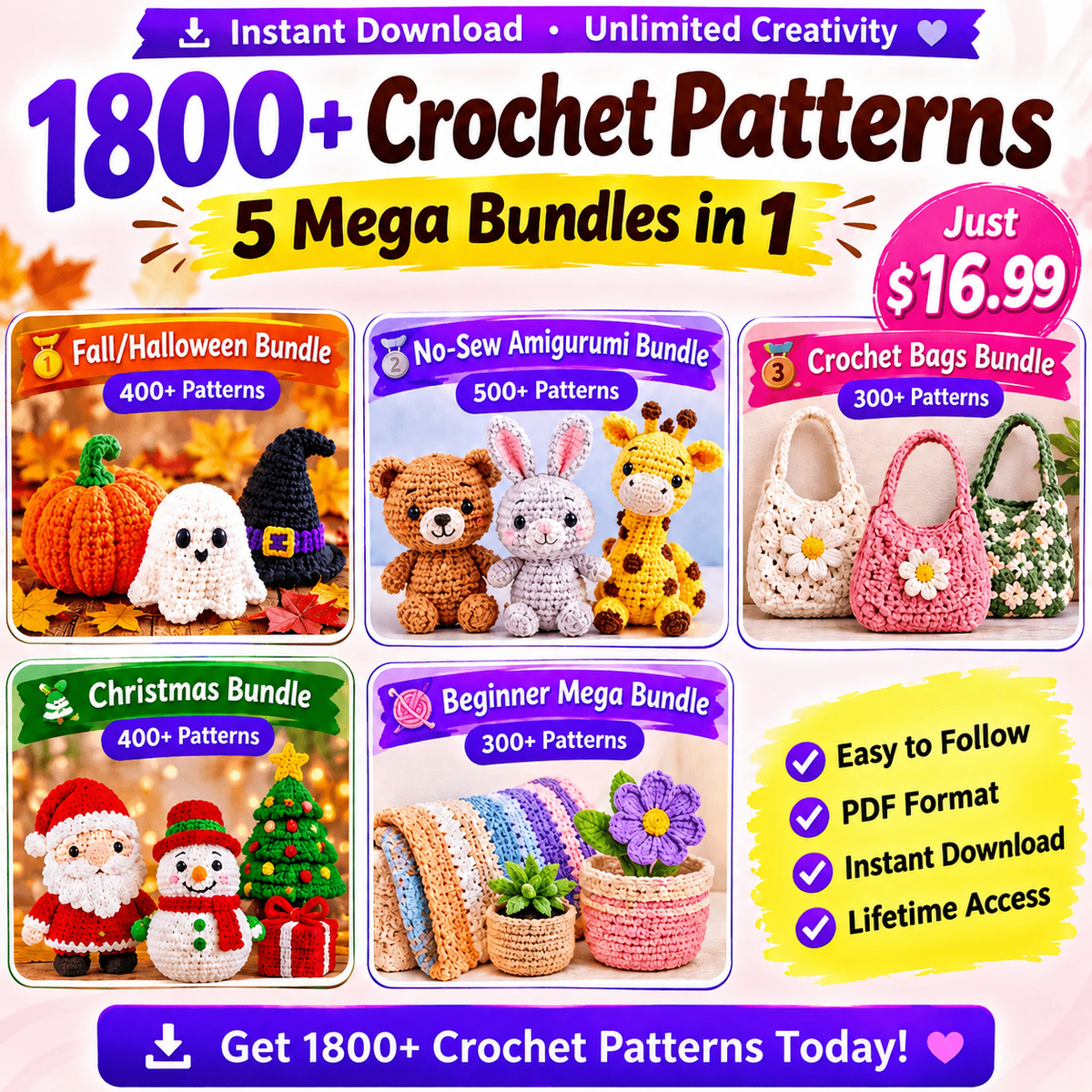 The Complete Crochet Pattern Vault – 18,00+ Designs