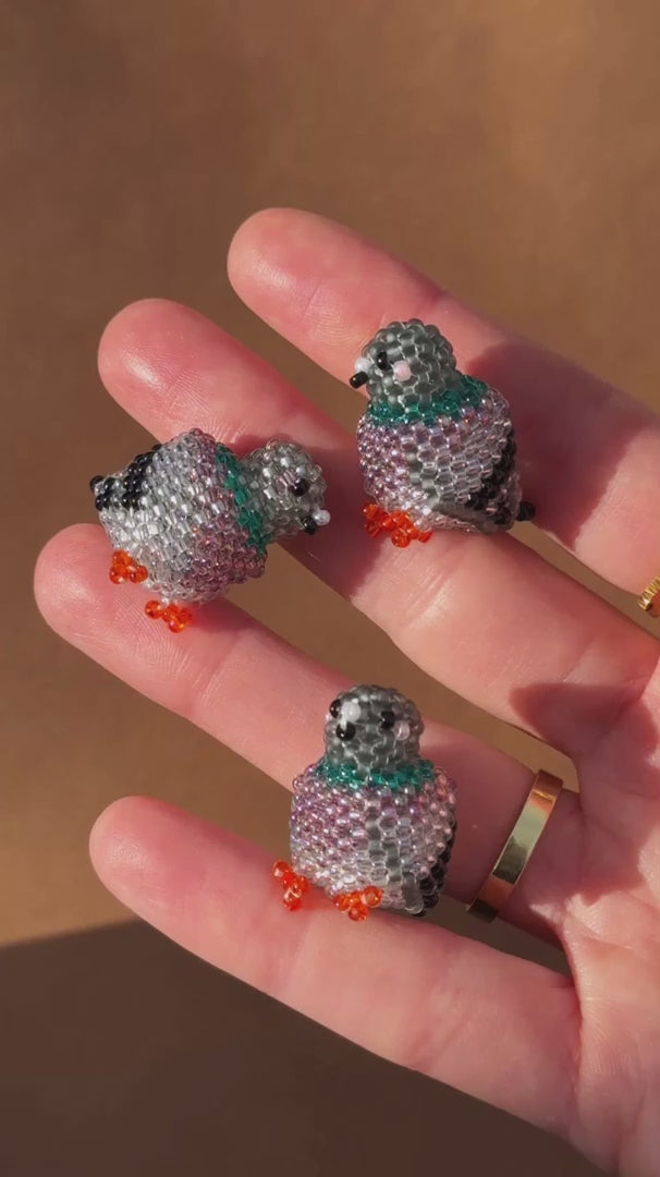 🐦 3D Beaded Pigeon PDF Pattern